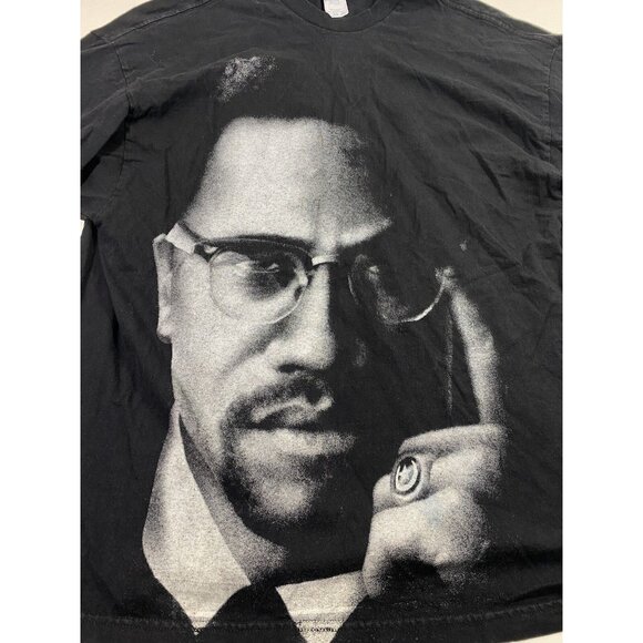 Vintage Martin Luther King Jr. & Malcolm X T Shirt Size XXL 90s Rare Big Logo - Picture 2 of 5